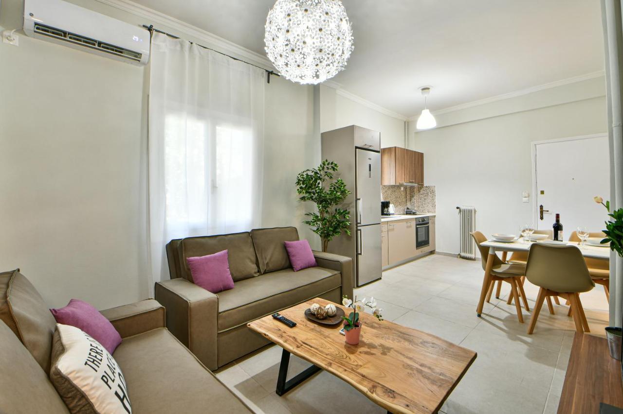 Fresh & Renovated Apartment Next To Metro Station Athen Exterior foto