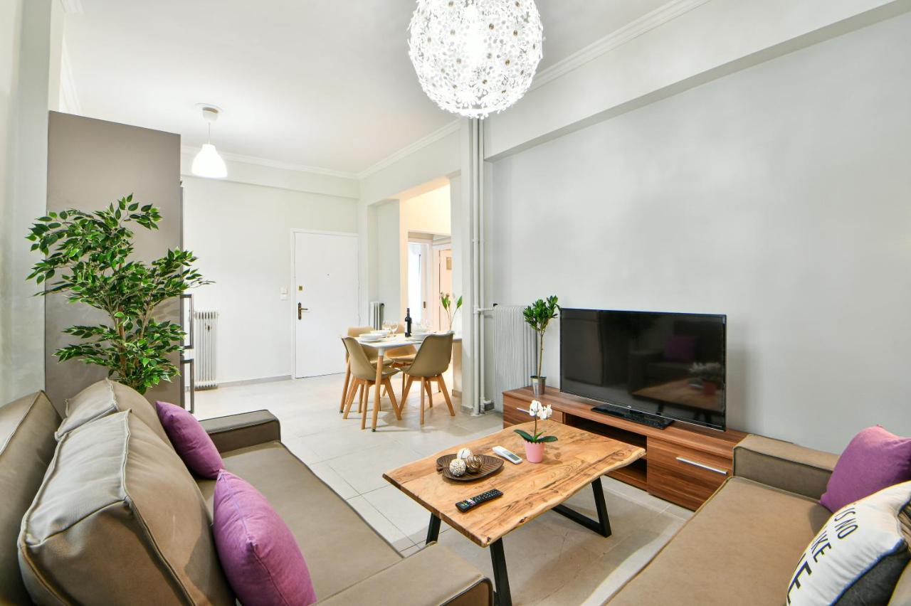 Fresh & Renovated Apartment Next To Metro Station Athen Exterior foto